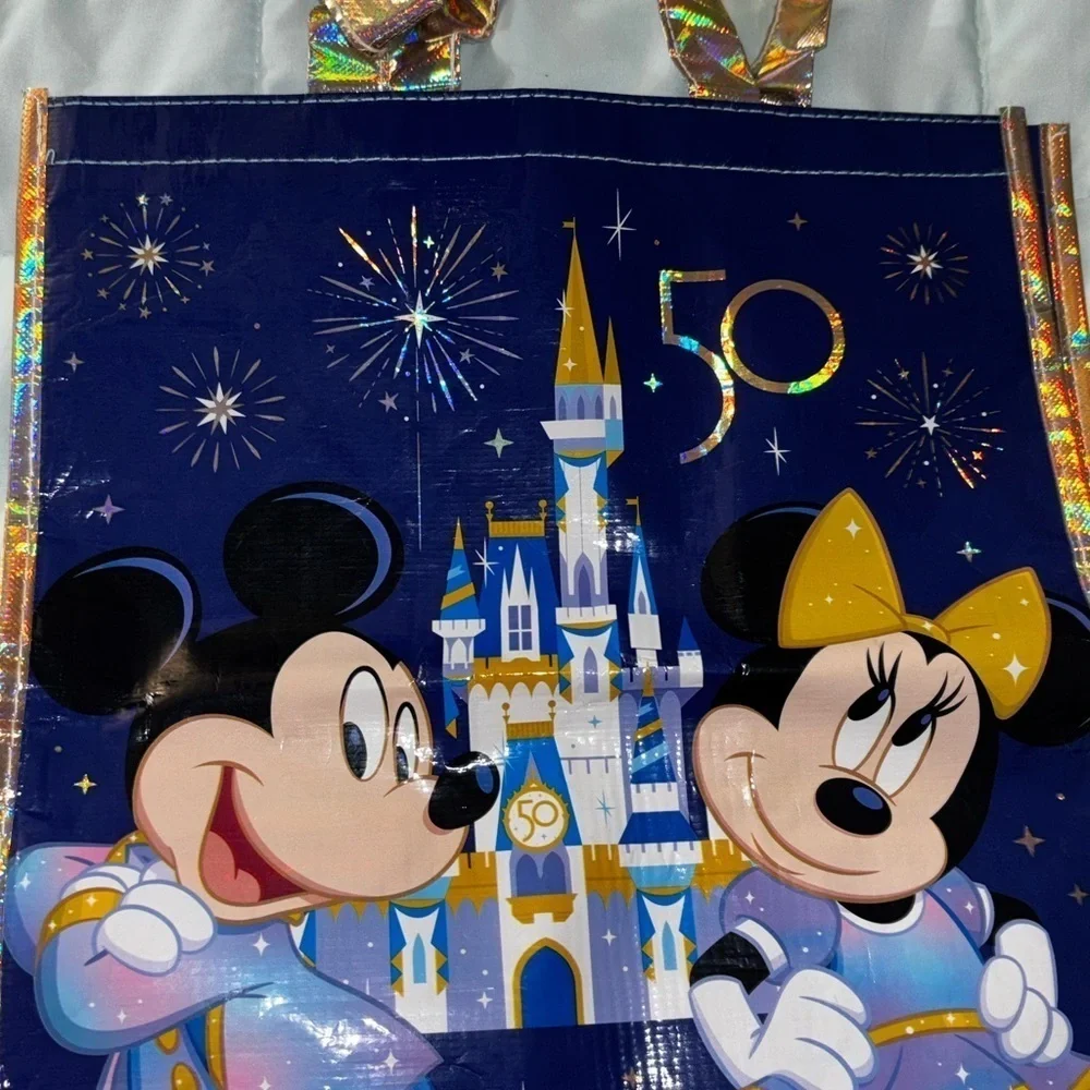 Disney Mickey and Minnie Party Tote Bag - Blue and Gold